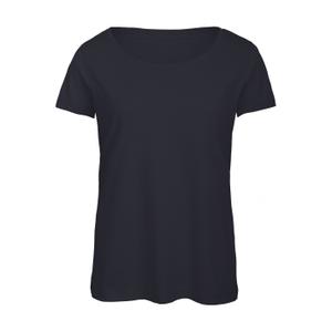 cgtw056-navy-t-shirt-round-neck-woman-b-c-triblend-navy