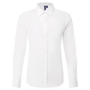 pr303-white-women-s-long-sleeve-poplin-shirt-premier-recyclight-white