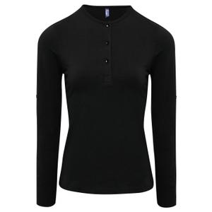 pr318-black-women-s-t-shirt-premier-long-john-black