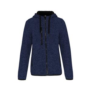 pa366-navymelange-sweatshirt-women-s-hooded-zip-up-mottled-proact-navy-melange