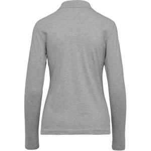 k244-oxfordgrey-women-s-long-sleeve-polo-kariban-heather-gray