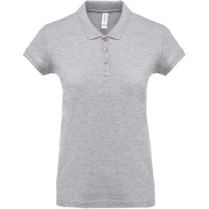 k255-oxfordgrey-short-sleeve-women-s-polo-kariban-pique-heather-gray