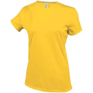 k380-yellow-women-s-t-shirt-kariban-col-rond-coton-yellow