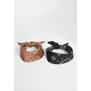 bandana-masks-urban-classics-satin-2pcs-black-brown-one-size